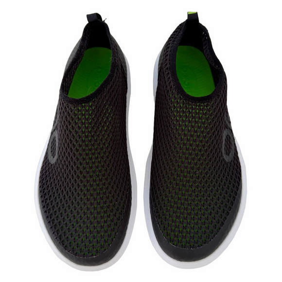 OOFOS OOmega Chukka Size 9.5 Sneaker Black Mesh Recovery Comfort Shoe EUC - Picture 3 of 14